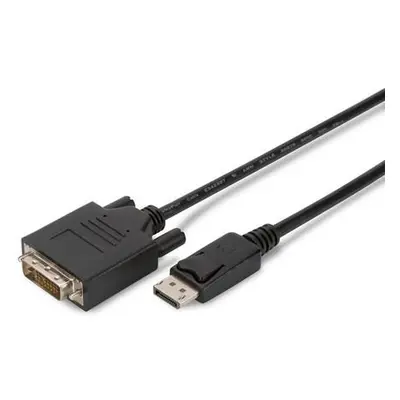 Digitus Adaptérový kabel DisplayPort, DP - DVI (24 + 1) M / M, 1,0 m, s blokováním, kompatibilní