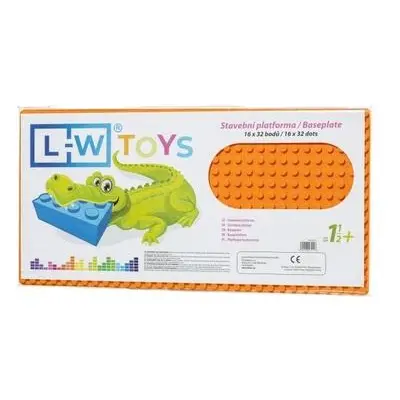 L-W Toys Podložka na stavění - JUNIOR 16x32 bodů oranžová