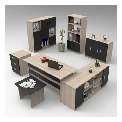 Hanah Home Office Furniture Set VO19-OB OakLarxBlack