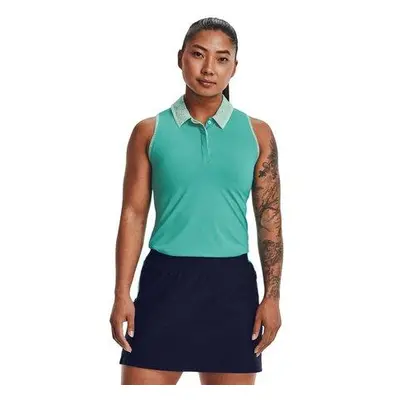 Under Armour Dámské polo tričko bez rukávů Iso-Chill Sleeveless Polo green M, Zelená