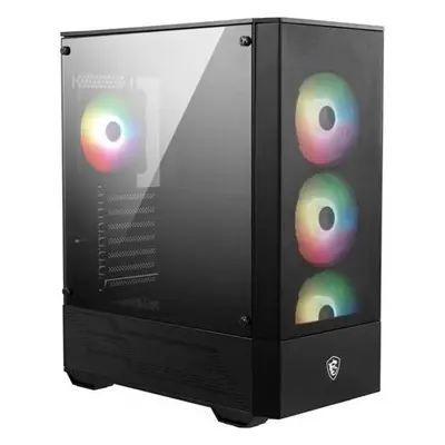 MSI skříň MAG FORGE 112R/ bez zdroje/ levé temperované sklo/ 4x 120 mm A-RGB fan/ 2x USB3.0/ čer