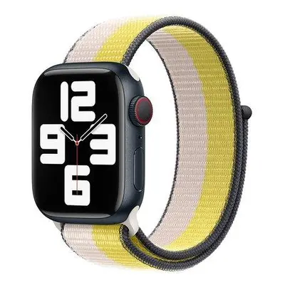 Devia remienok Nylon Braided Two-Tone Loop pre Apple Watch 44/45/49mm - Oat Milk