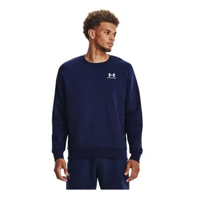 Under Armour Pánská mikina Essential Fleece Crew midnight navy S, Tmavě, modrá