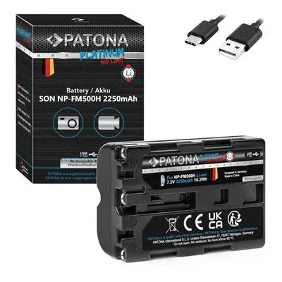 PATONA baterie pro foto Sony NP-FM500H 2250mAh Li-Ion Platinum USB-C nabíjení