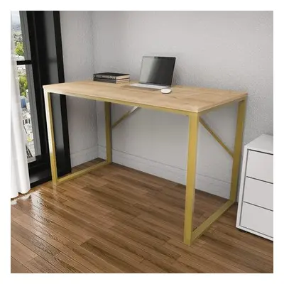 Hanah Home Study Desk Layton - Gold, Oak GoldOak