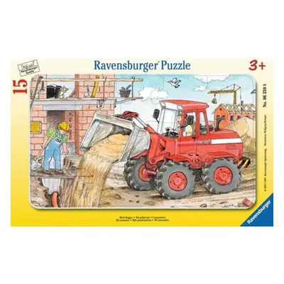 RAVENSBURGER Puzzle Práce s bagrem 15 dílků