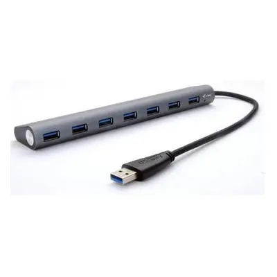 i-tec USB HUB METAL/ 7 portů/ USB 3.0/ napájecí adaptér/ kovový, U3HUB778