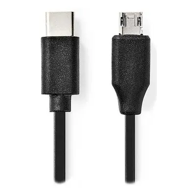 Nedis CCGL60750BK10 propojovací zástrčka USB C - zástrčka USB micro B, 1m