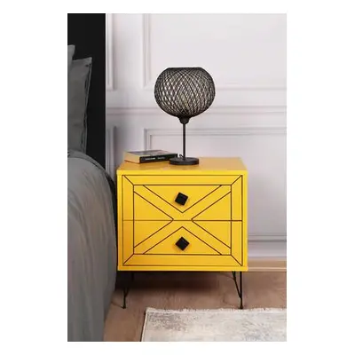 Hanah Home Nightstand Luna - Yellow