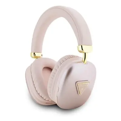 Guess PU Leather 4G Triangle Logo Bluetooth Stereo Headphone Pink