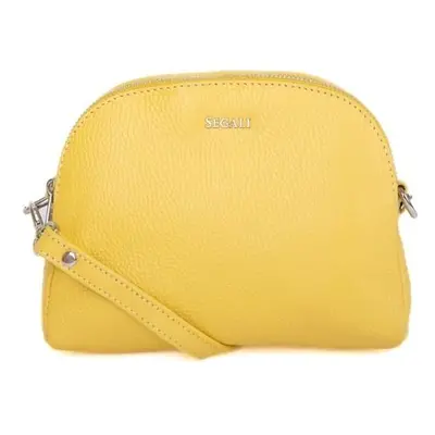 SEGALI Dámská kožená crossbody kabelka 12 yellow