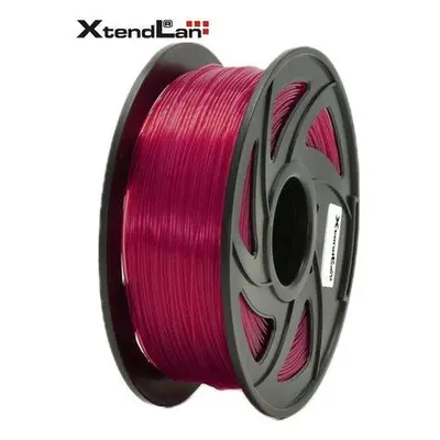 XtendLAN PLA filament 1,75mm průhledný červený 1kg, 3DF-PLA1.75-TRB 1kg