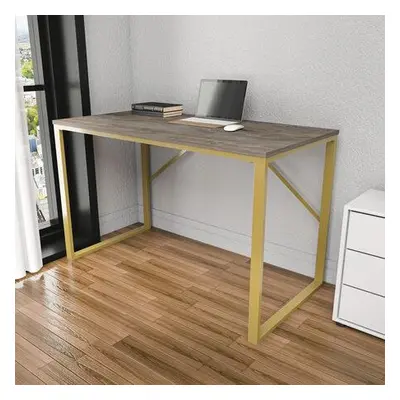 Hanah Home Study Desk Layton - Gold, Dark Grey GoldDark Grey