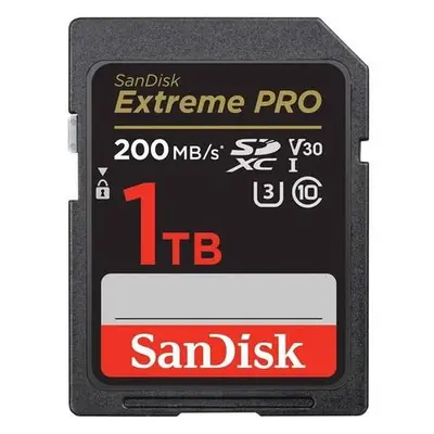 SanDisk Extreme PRO 1TB SDXC Memory Card 200MB/s and 140MB/s, UHS-I, Class 10, U3, V30