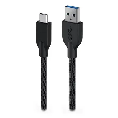 Genius CC-A2CC-3A USB-A na USB-C, 3A, QC3.0, opletený, 150cm, černý