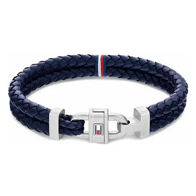 Tommy Hilfiger Stylový kožený náramek s ocelovou ozdobou 2790362