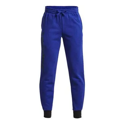 Under Armour Chlapecké tepláky Rival Fleece Script Joggers royal YM, Modrá, 137, –, 150