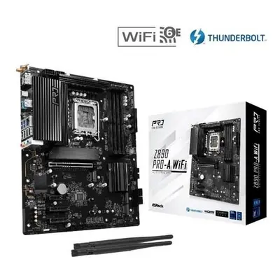 ASRock MB Sc LGA1851 Z890 PRO-A WIFI, Intel Z890, 4xDDR5, 1xDP, 1xHDMI, 1xThunderbolt, WI-FI, Z8