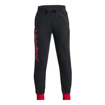 Under Armour Chlapecké tepláky Rival Fleece Script Joggers black YL, Černá, 150 - 160