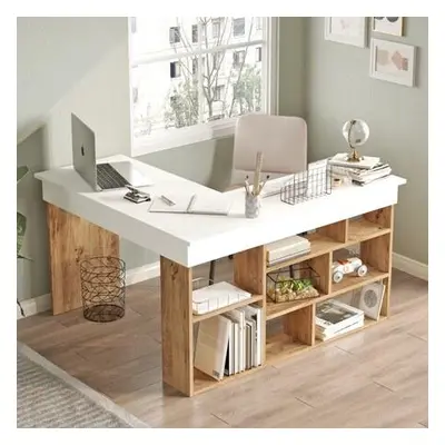 Hanah Home Study Desk CT5-AW Atlantic PineWhite