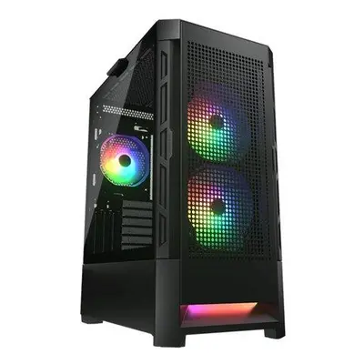 COUGAR Airface RGB Black | PC Case | Mid Tower / Mesh Front Panel / 2 x 140mm ARGB Fans / 1x 120