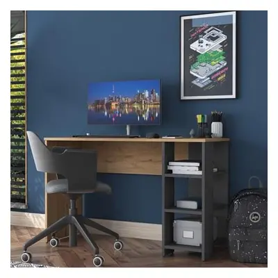 Hanah Home Study Desk HA108 - 2585 WalnutAnthracite