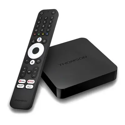 THOMSON android box 240G/ 4K Ultra HD/ H.265/HEVC/ HDR10/ NETFLIX/ HBO/ Disney+/ HDMI/ USB/ LAN/