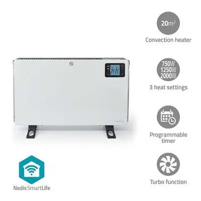 Ventilátor Nedis SmartLife konvekční, horkovzdušný HTCO50WTW