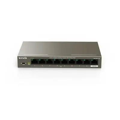 Tenda TEG1109P-8-102W PoE AT switch 8x PoE 802.3af/at + 1x Uplink, 9x 1 Gb/s, PoE+ 102W,fanless,