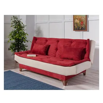 Atelier del Sofa 3-Seat Sofa-Bed Kelebek - Claret Red, Cream