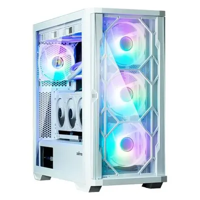 Zalman skříň Z10 Duo / ATX / 4x120 mm ARGB fan / 2xUSB 3.0 / USB-C / tvrzené sklo / bílá, Z10 DU