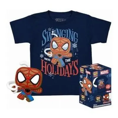 Funko Pocket POP! & Tee: Marvel - Spider-Man (Gingerbread ) dětské XL