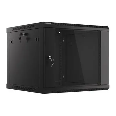 LANBERG RACK CABINET 19” WALL-MOUNT 9U/600X600 (FLAT PACK) V2 BLACK , WF01-6609-10B