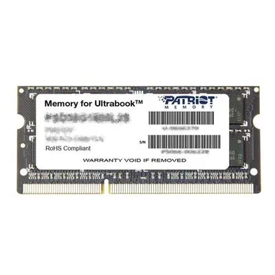 PATRIOT Ultrabook 4GB DDR3 1600MHz / SO-DIMM / CL11 / PC3-12800 / 1,35V, PSD34G1600L2S