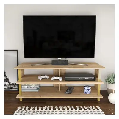 Hanah Home TV Stand Pueblo - Gold, Oak GoldOak