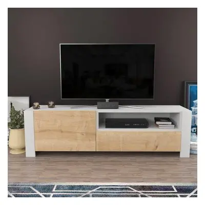 Hanah Home TV Stand Piedmont - White, Oak WhiteOak