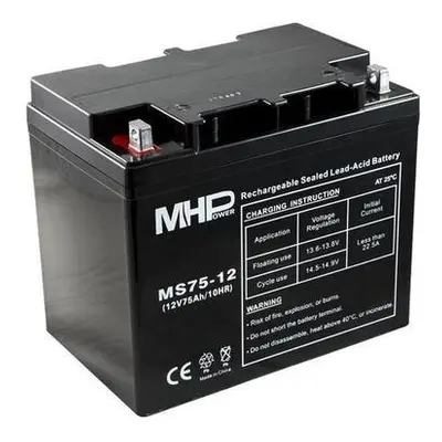 Pb akumulátor MHPower VRLA AGM 12V/75Ah (MS75-12), MS75-12