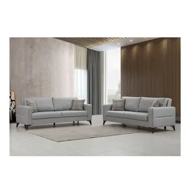 Atelier del Sofa Sofa Set Kristal 3+3 - Light Grey