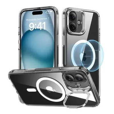 ESR Classic Hybrid (HaloLock) case with stand for iPhone 16 Plus (transparent)