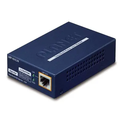 Planet LRP-101UH, UTP PoE extender, master, 10/100Base-TX, PoE 802.3at-30W, EFT+ESD, dosah 500m,