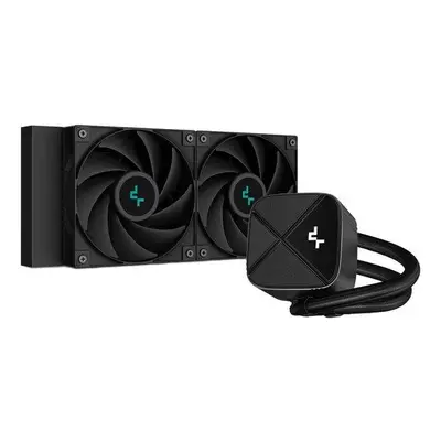 DEEPCOOL vodní chladič LS520S Zero Dark / 2x120 mm fan / Intel i AMD / komplet černý, R-LS520-BK