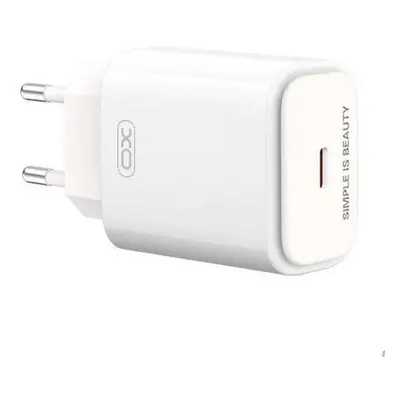 Nástěnná nabíječka XO L90B, USB-C, PD 20W + QC 3.0 18W (bílá)