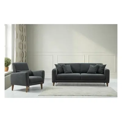 Atelier del Sofa Sofa Set Sare 3+1 - Dark Grey