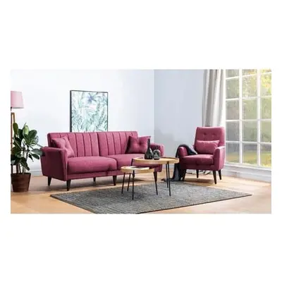 Atelier del Sofa Sofa-Bed Set AQUA-TAKIM2-S 94819 Claret Red