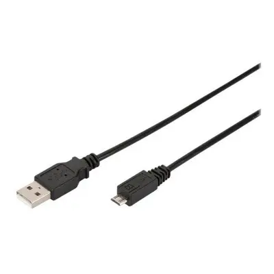 Digitus AK-300110-018-S USB 2.0, A samec na micro B samec, 2x stíněný, Měď, 1,8m