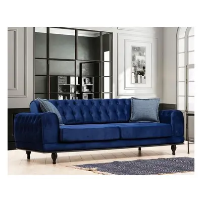 Atelier del Sofa 3-Seat Sofa-Bed Arredo Capitone v2 - Navy Blue