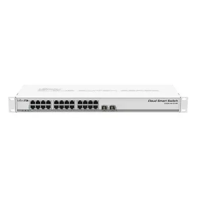 MikroTik Switch Cloud Smart 24x Gbit LAN, 2x 10Gb SFP+ port, SwOS; rack, CSS326-24G-2S+RM