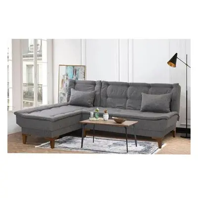 Atelier del Sofa Corner Sofa-Bed Santo Left - Dark Grey