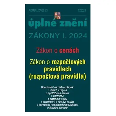 Aktualizace I/3 2024 O cenách, rozpočtová pravidla