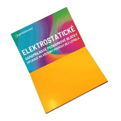 SYMBIO poznámkové bločky elektrostatické Symbionotes/ 70x100 mm/ oranžové/ 100 pack, SYNT70100OR